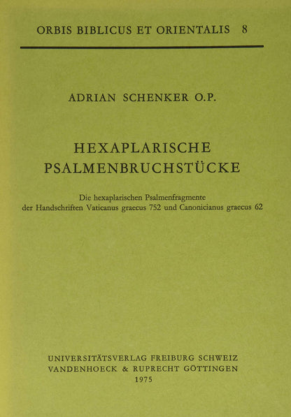 Hexaplarische Psalmenbruchstucke