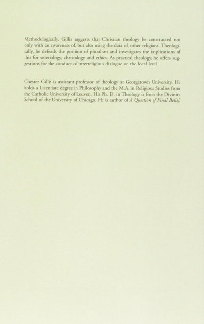 Pluralism: a New Paradigm for Theology