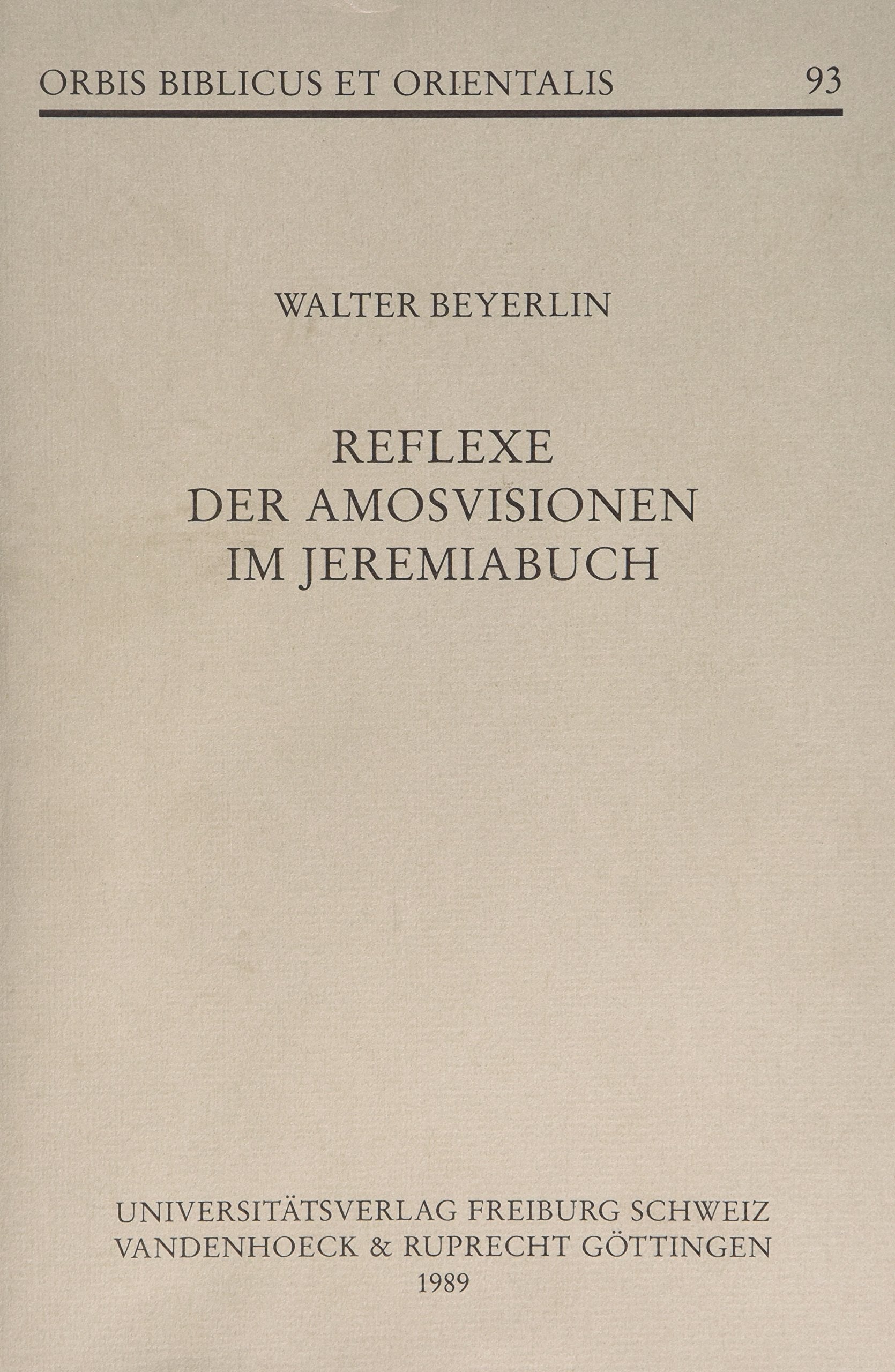 Reflexe Der Amosvisionen Im Jeremiabuch