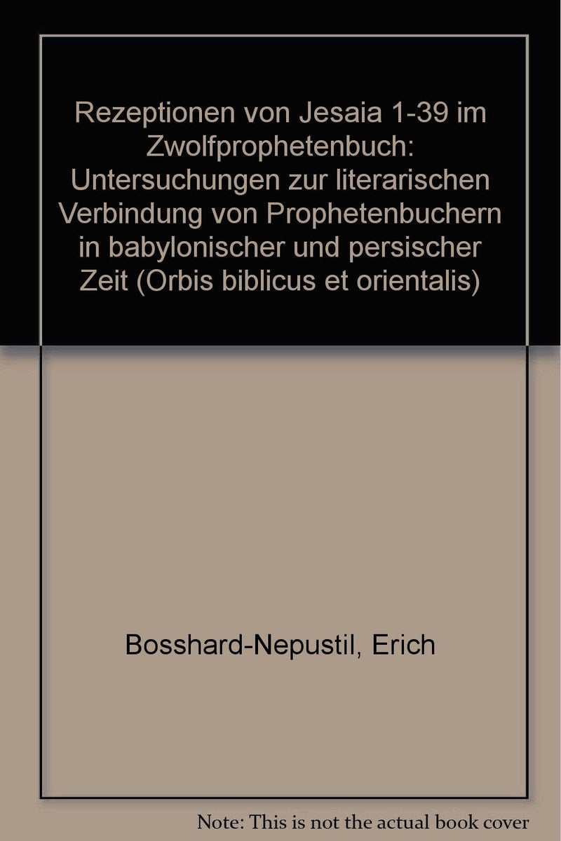 Rezeptionen von Jesaia 1-39 im Zwölfprophetenbuch