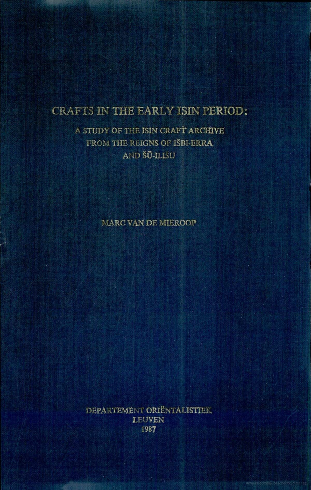 Crafts in the Early Isin Period