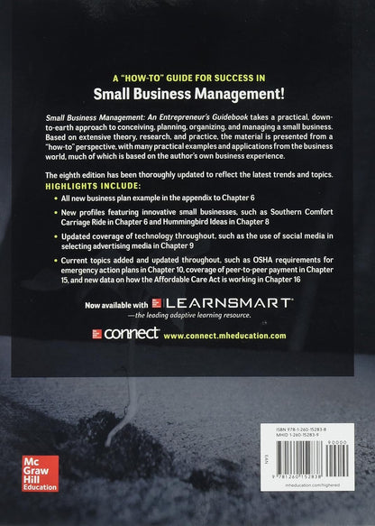 Loose Leaf Small Business Management: An Entrepreneurs Guidebk