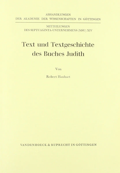 Text Und Textgeschichte Des Buches Judith