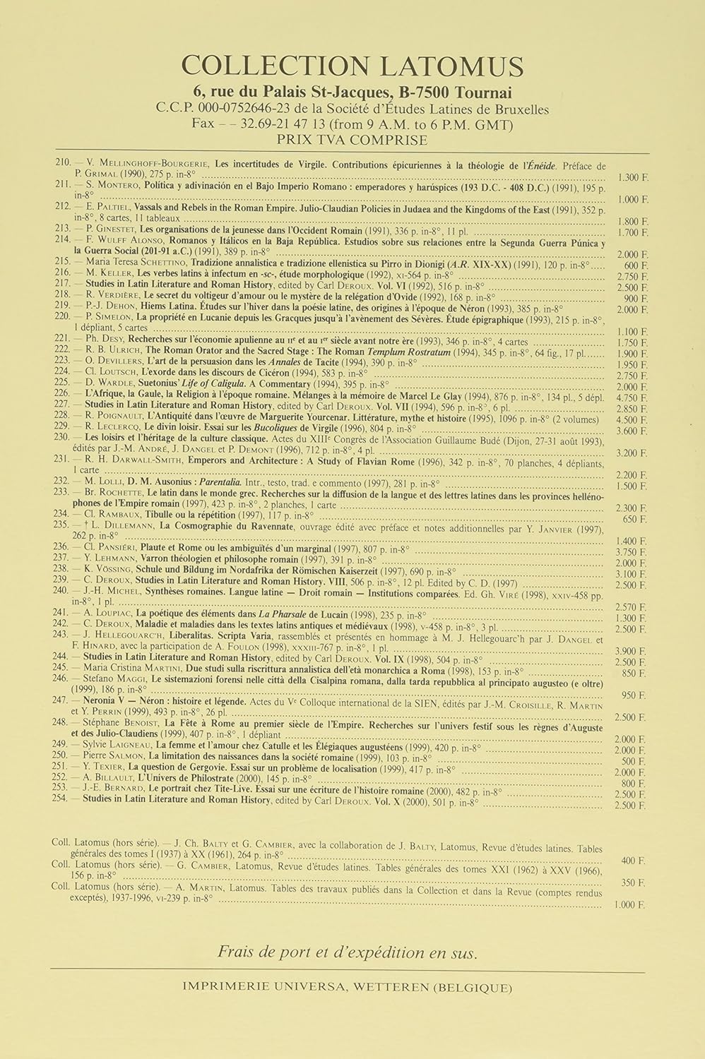 Studies in Latin Literature and Roman History X
