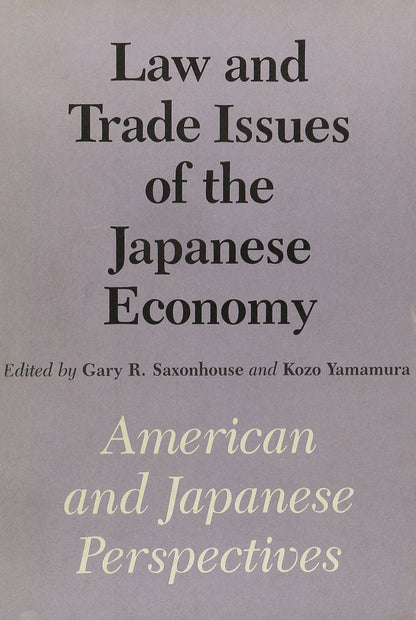Law and Trade Issues of the Japanese Economy