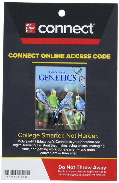 Gen Combo Loose Leaf Concepts of Genetics; Connect Access Card