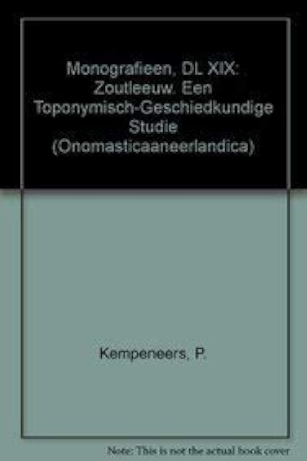 Monografieen, DL XIX