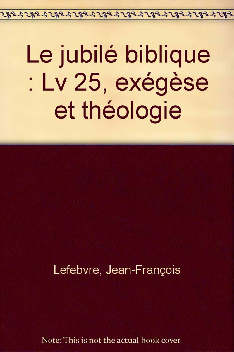 Le jubilé biblique