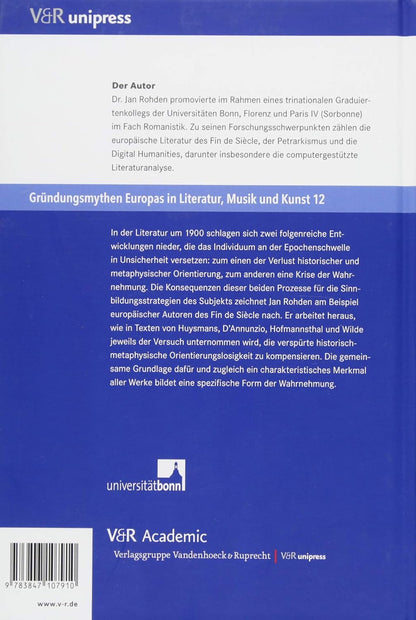 Konfigurationen Krisenhafter Wahrnehmung in Der Literatur Um 1900