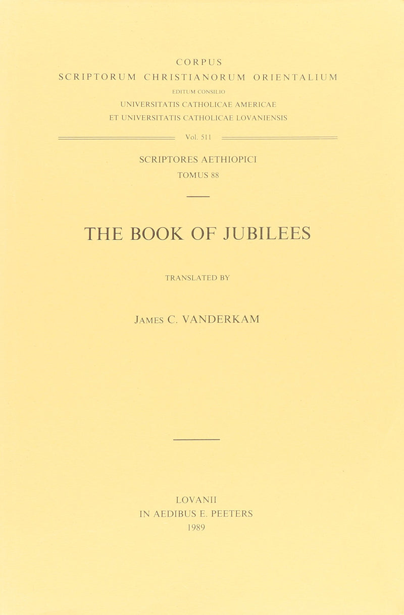 The Book of Jubilees. A Critical Text