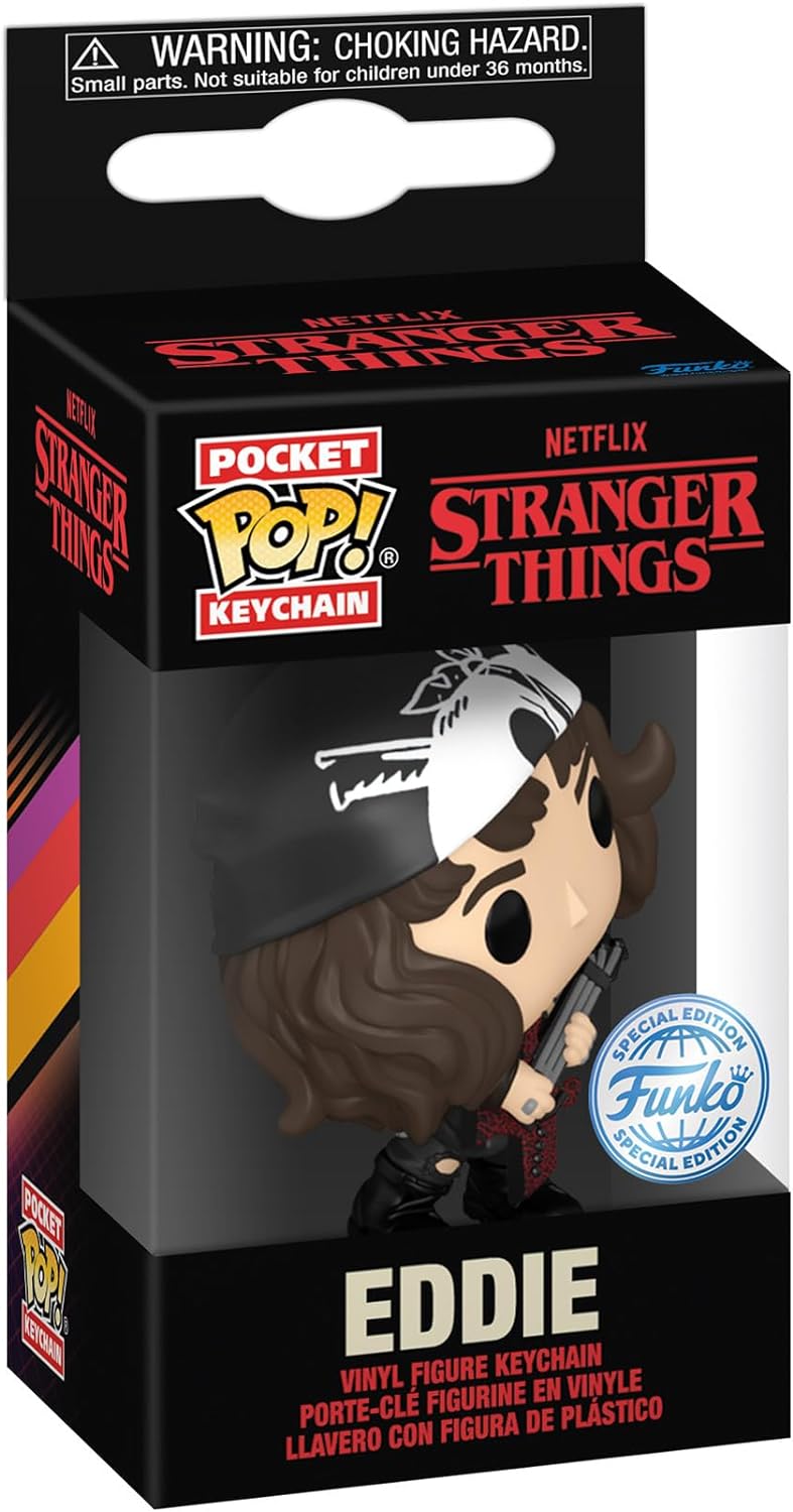 Funko POP! Keychain: Stranger Things - Eddie - Collectable Vinyl Mini Figure Novelty Keyring - Stocking Filler - Gift Idea - Official Merchandise - TV Fans - Minifigure