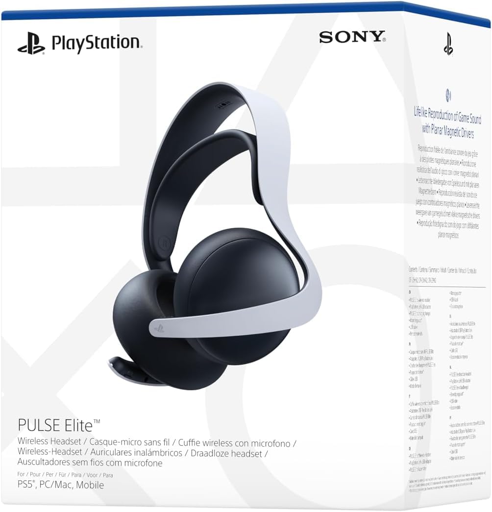 PlayStation PULSE Elite™ Wireless Headset AI-enhanced noise rejection, White, Pack of 1