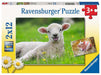 Ravensburger- Animales de Granja - 2 x 24 Piezas, Color Amarillo (05718