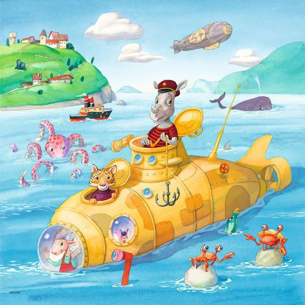 Ravensburger Children's Puzzle - 05720 On The Water - 3 x 49 Pieces Puzzle for Children from 5 Years