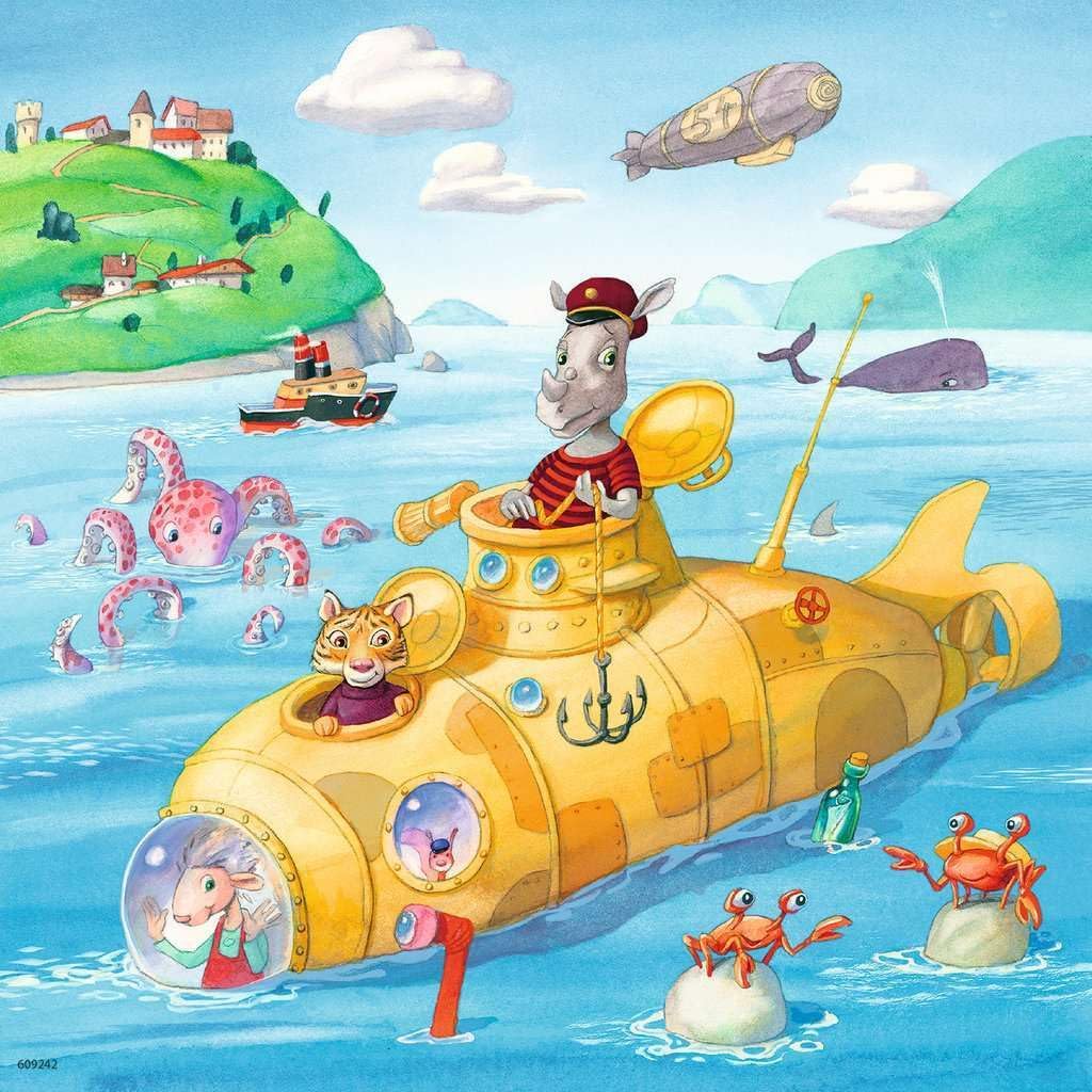 Ravensburger Children's Puzzle - 05720 On The Water - 3 x 49 Pieces Puzzle for Children from 5 Years