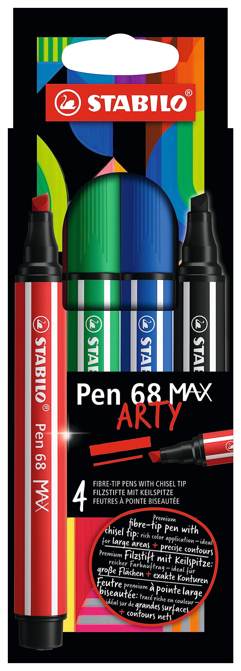Stabilo Pen 68 Max,arty,4er.768/04-21