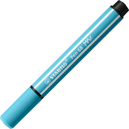 STABILO Premium Fiber-Tip Pen with Chisel Tip Pen 68 MAX - ARTY - Pack of 12 - Assorted Colors
