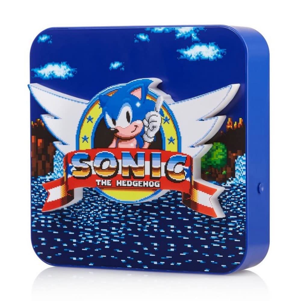 Numskull Sonic The Hedgehog Desk Lamp Wall Light - Ambient Lighting Gaming Accessory for Bedroom, Home, Study, Office, Work - Official Sonic The Hedgehog Merchandise