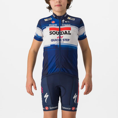 Castelli Soudal Quick-Step Kid`s Jersey Dark Blue/White / 10Y (10Y)