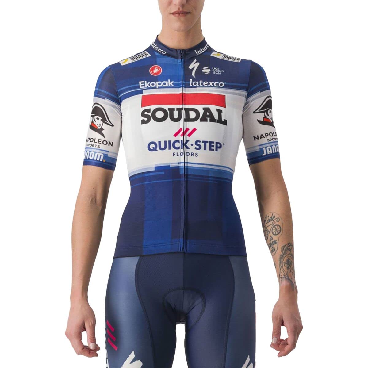 Castelli Soudal Quick-Step Competizione 2 Women`s Jersey Dark Blue/White / S (S)