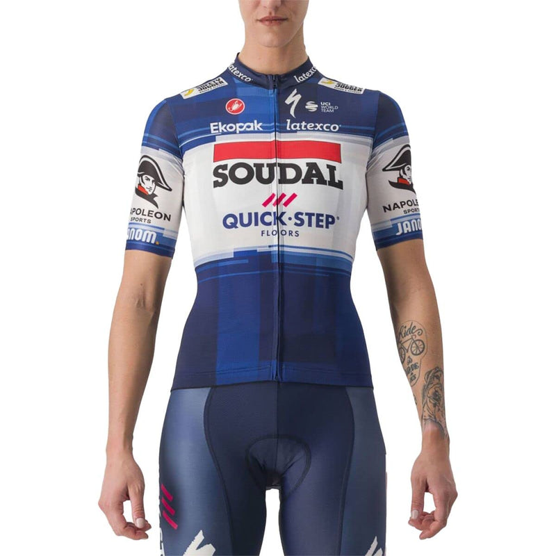 Castelli Soudal Quick-Step Competizione 2 Women`s Jersey Dark Blue/White / S (S)