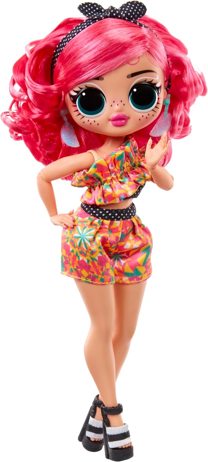 L.O.L. Surprise OMG Sweet Nails – Pinky Pops Fruit Shop - With 15 Surprises including Real Nail Polish, Press On Nails, Sticker Sheets, Glitter, 1 Fashion Doll, and More – Great for Kids Ages 4+