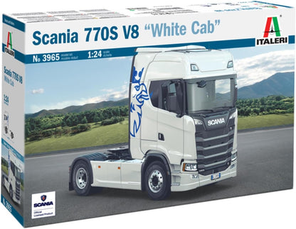 ITALERI Scania 770 S V8 White Cab Model Kit, Plastic Model to Assemble 1:24 Scale