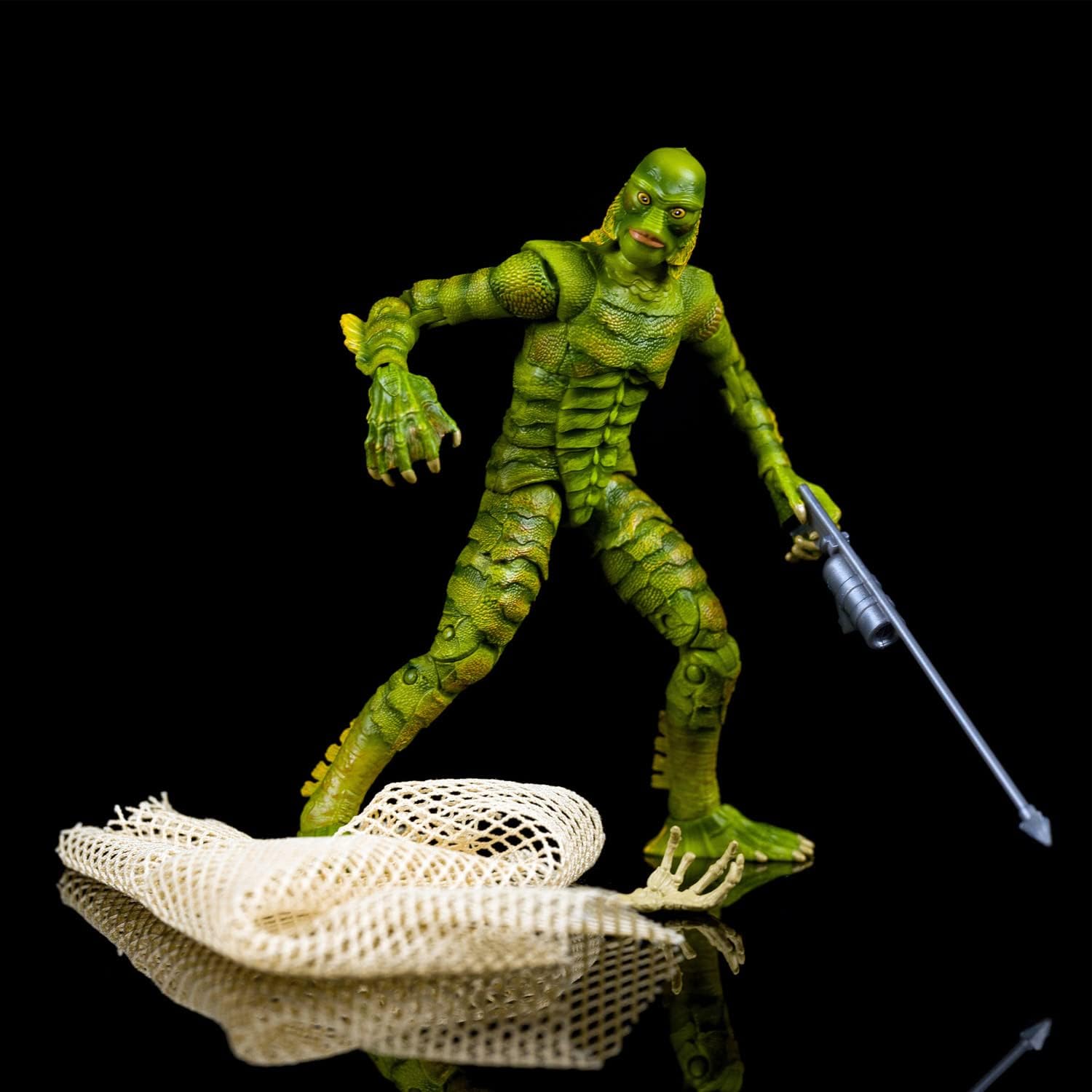 Jada 253251017 Toys Universal Monsters Black Lagoon Creature 6” Deluxe Collector Figure, Green, Standard Size Green Black Lagoon