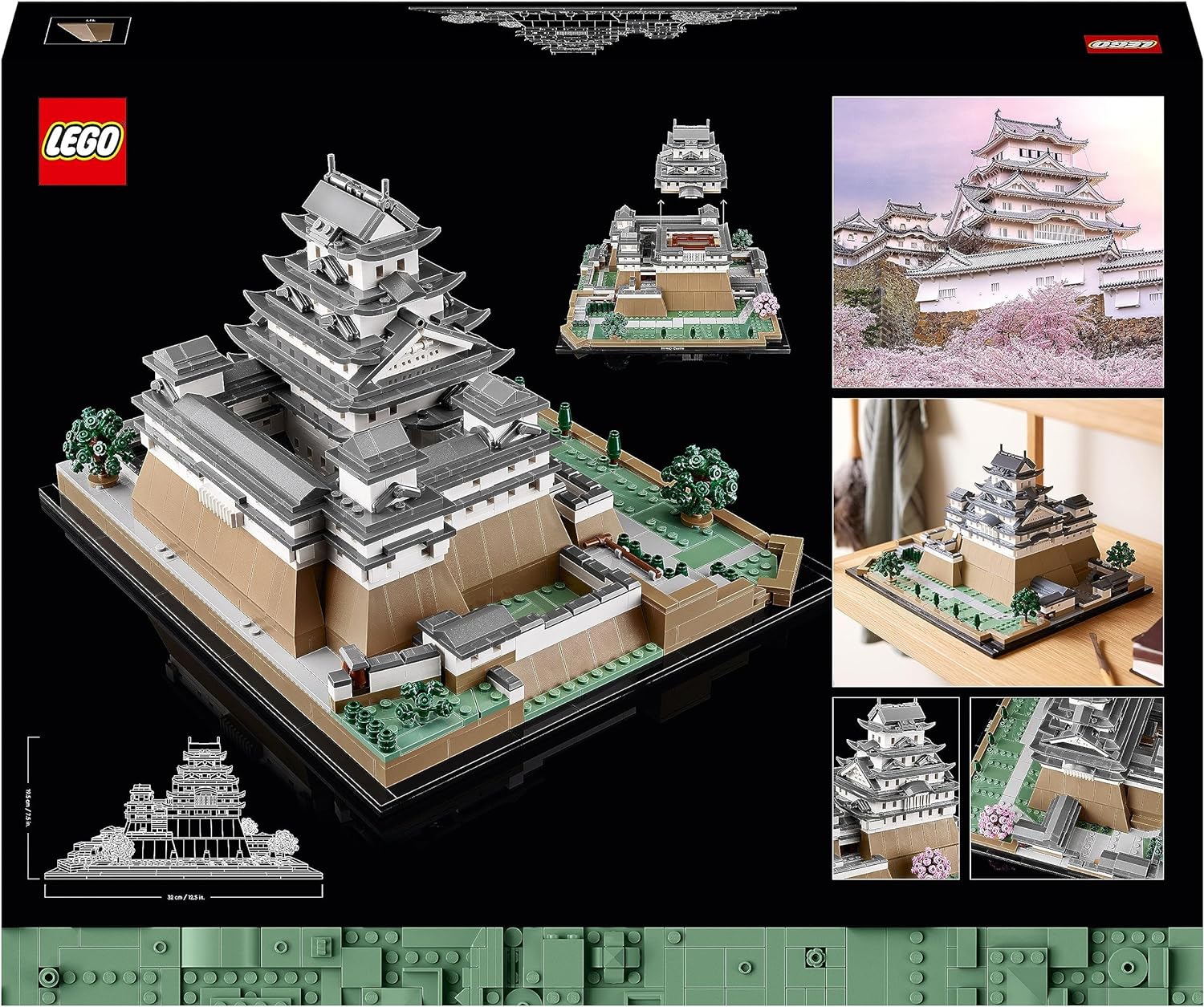 LEGO 21060 Architecture Himeji Castle Set, Landmarks Collection Model Building Kit for Adults, Gift Idea for Fans of Creative Gardening and Japanese Culture, Includes Buildable Cherry Blossom Trees