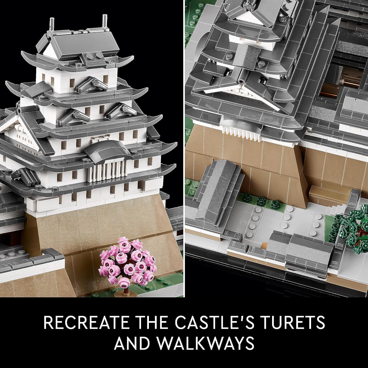LEGO 21060 Architecture Himeji Castle Set, Landmarks Collection Model Building Kit for Adults, Gift Idea for Fans of Creative Gardening and Japanese Culture, Includes Buildable Cherry Blossom Trees