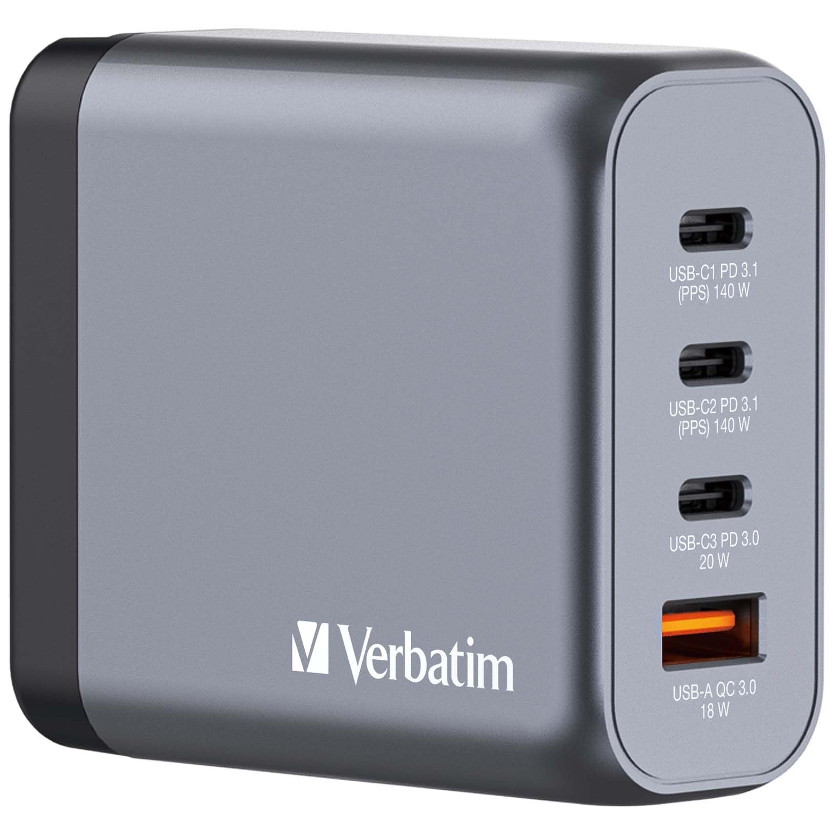 GNC-140 GAN Charger 140W with 2 x USB-C® PD 140W / 1 x USB-C® PD 20W / 1 x USB-A QC 3.0 (EU/UK/US