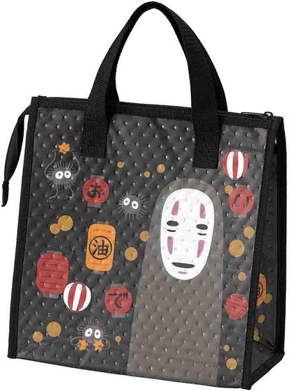 SKATER FBC1-A Spirited Away Thermal Insulated Lunch Bag with Zip Closure - No-face,Black