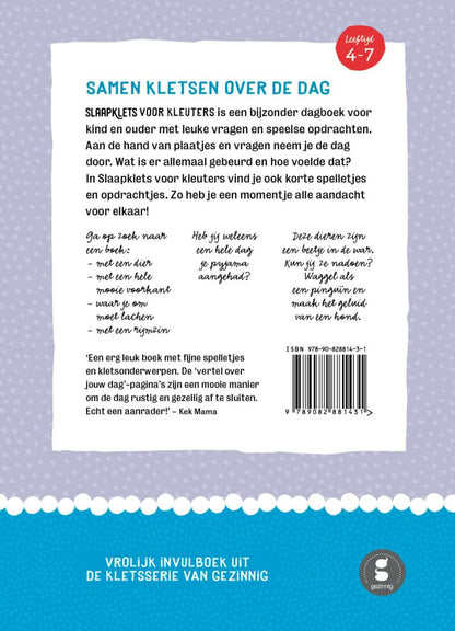 deel 2 (Slaapklets! voor kleuters: dagboek voor het slapengaan