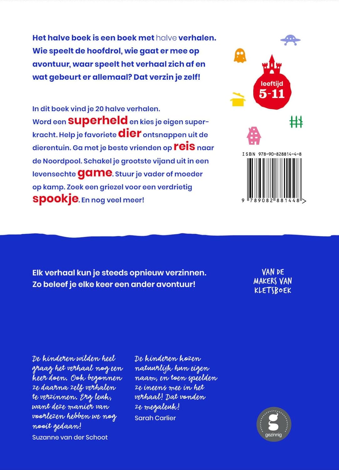 Het halve boek: verzin-het-zelf-voorleesboek