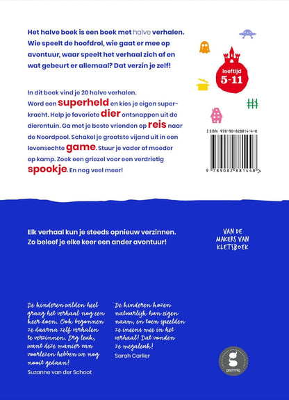 Het halve boek: verzin-het-zelf-voorleesboek