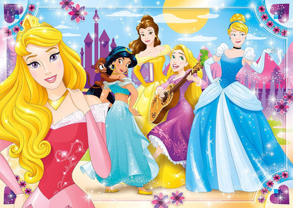 Clementoni - 23714 - Supercolor Puzzle - Princess puzzle for children - 104 Maxi Pieces - Disney