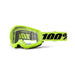 100% Strata 2 Goggle Neon Yellow / Clear Lens