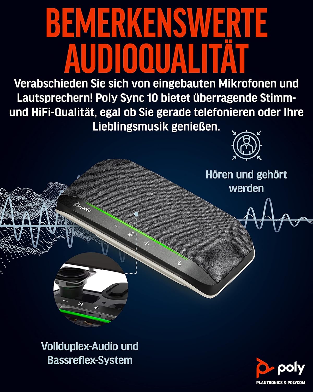Portable Bluetooth Speakers Hp Sync 10 Black Silver