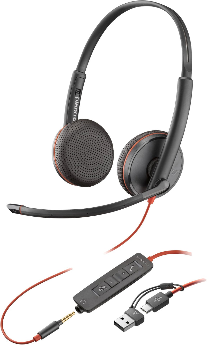 Poly 8X229A6 headphones/headset Wired Head-band Office/Call center USB Type-C Black