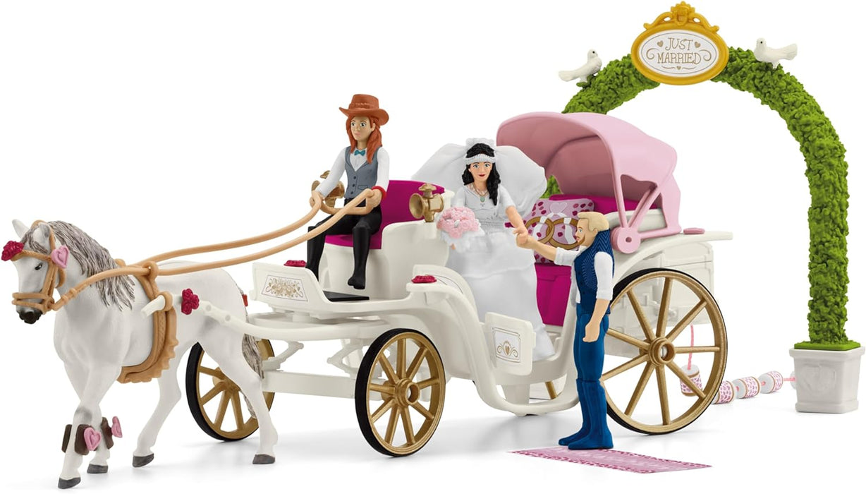 schleich 42641 HORSE CLUB Wedding Carriage Playset for ages 5+, Ocean Tides
