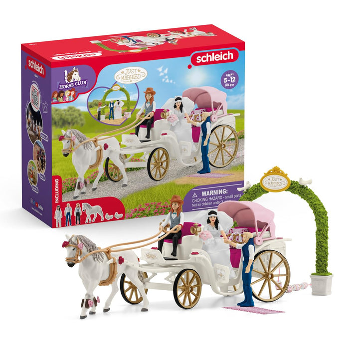 schleich 42641 HORSE CLUB Wedding Carriage Playset for ages 5+, Ocean Tides