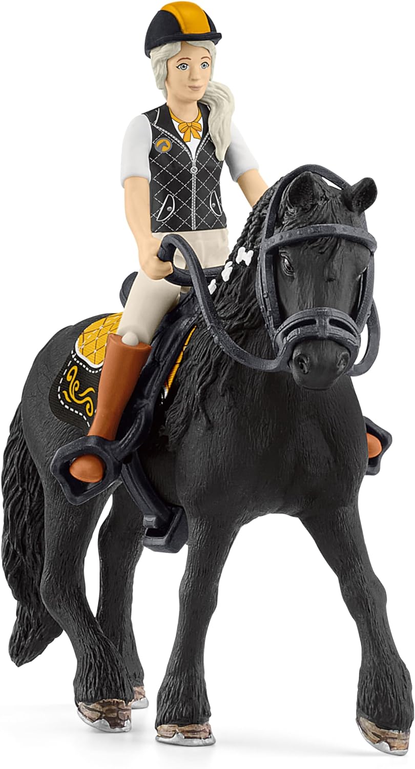 schleich 42640 HORSE CLUB Horse Club Tori & Princess Playset for ages 5+, Black