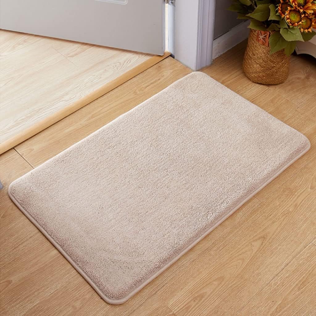 ETHORY Beautiful Memory Cotton Bath Mat Rectangle Fast Absorption Thickened Rug with Non-Slip Backing Washable Kitchen Bedroom Comfortable Rug