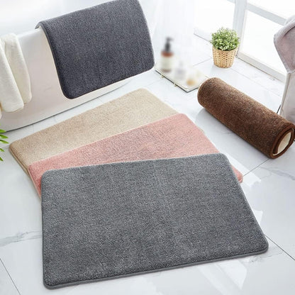ETHORY Beautiful Memory Cotton Bath Mat Rectangle Fast Absorption Thickened Rug with Non-Slip Backing Washable Kitchen Bedroom Comfortable Rug