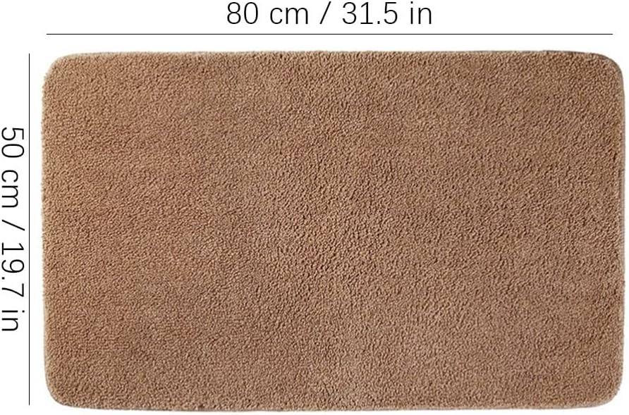 ETHORY Beautiful Memory Cotton Bath Mat Rectangle Fast Absorption Thickened Rug with Non-Slip Backing Washable Kitchen Bedroom Comfortable Rug