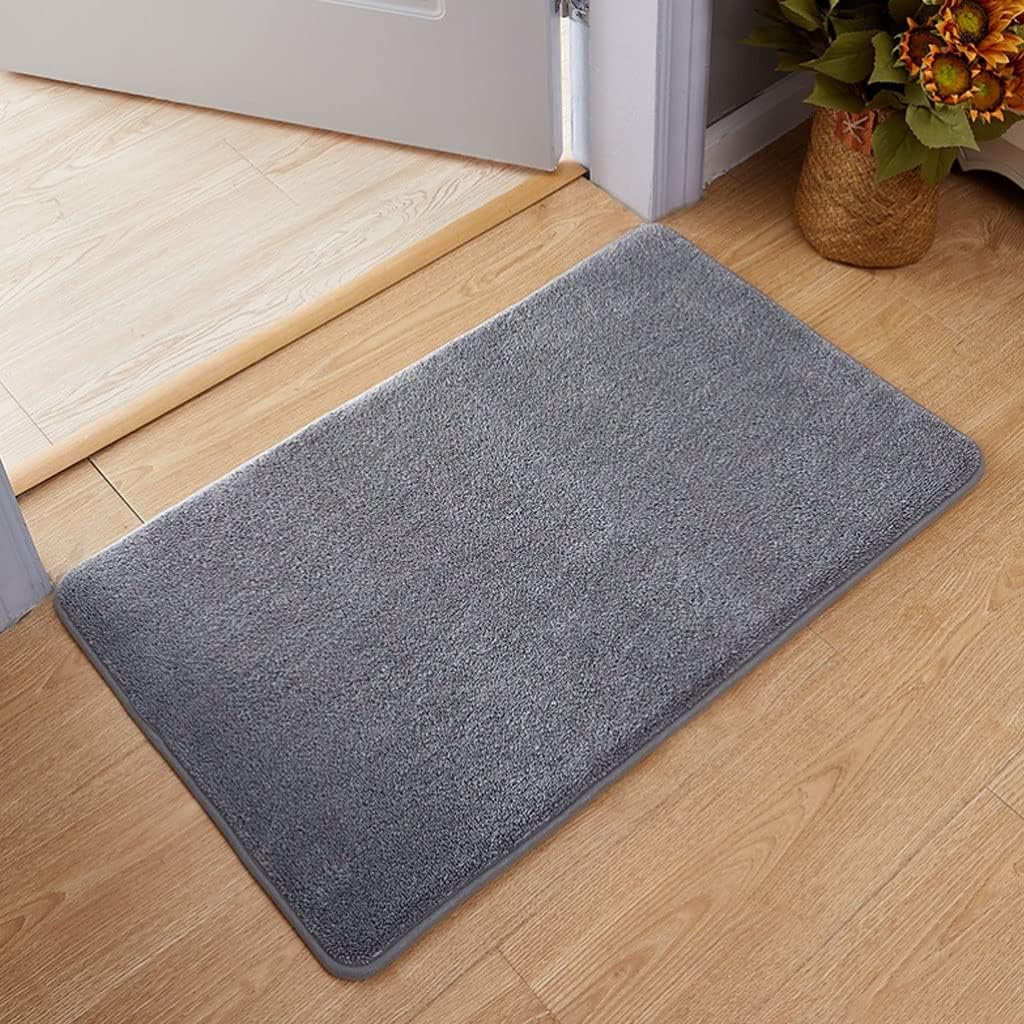 ETHORY Beautiful Memory Cotton Bath Mat Rectangle Fast Absorption Thickened Rug with Non-Slip Backing Washable Kitchen Bedroom Comfortable Rug