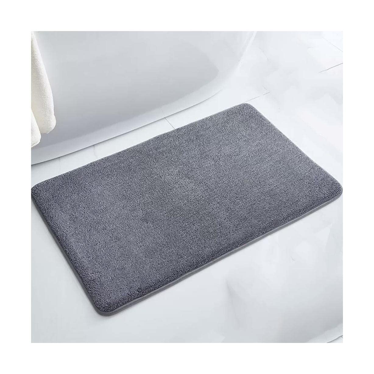 ETHORY Beautiful Memory Cotton Bath Mat Rectangle Fast Absorption Thickened Rug with Non-Slip Backing Washable Kitchen Bedroom Comfortable Rug