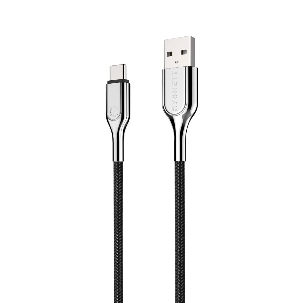 Cygnett Cavo rafforzato 2.0 USB-C a USB-A (3A/60W) M - Nero 2 m USB 2.0