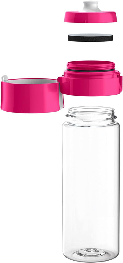 BRITA S1184 Fill and Go Vital Water Filter Bottle, Pink, Pack of 1 incl. 1 MicroDisc