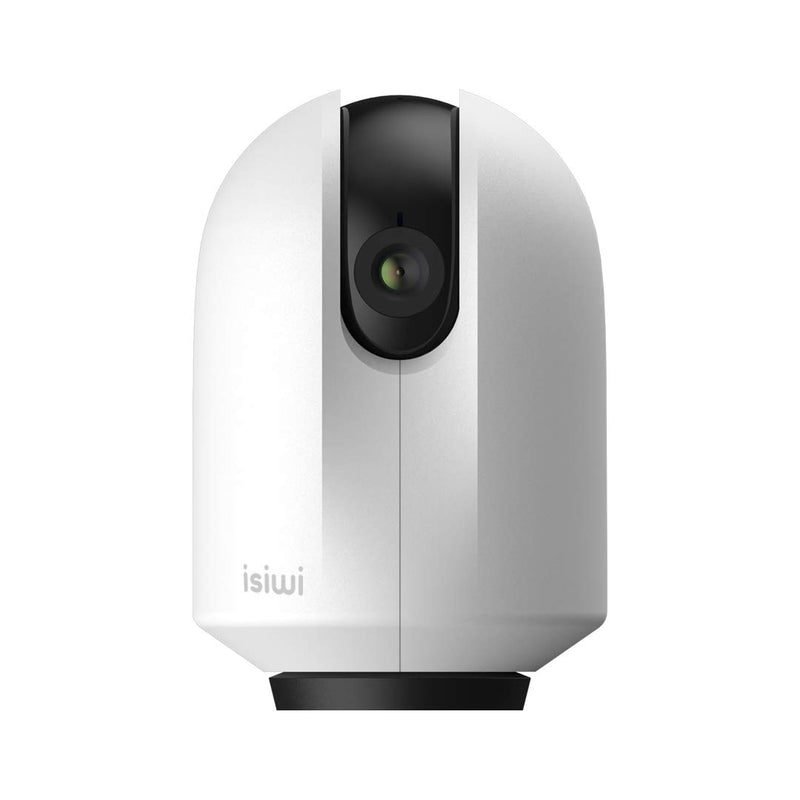 Isiwi Round Telecamera WiFi IP 4MP interno PT motorizzata panoramica 355° sorveglianza domestica baby monitor Visione Notturna, rilevamento movimenti e suoni, audio bidirezionale SD/Cloud Alexa/Google